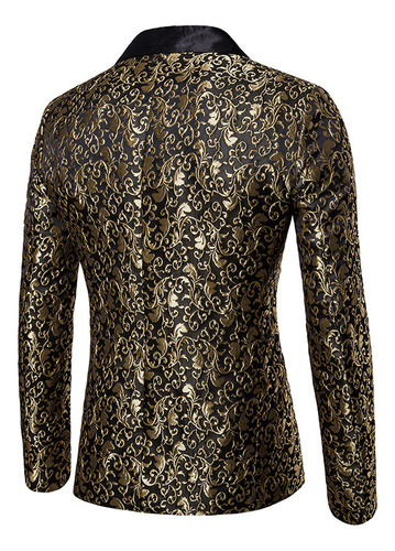 New Saco Blazer Hombre Moda Diseño Moderno Jacquard 2024