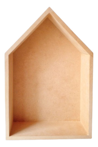 Casita Nordica Casa De Madera Fibrofacil Capilla 30cm Alto