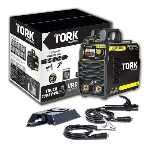 Imagem 5 de 6 de Máquina Solda Inversora Bivolt Tig Eletr Touch 200a Vrd Tork