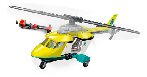 Bloques Para Armar Lego Transporte Del Helicóptero Rescate