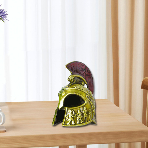 Modelo De Casco Samurái Escultura De Casco Verde Antiguo