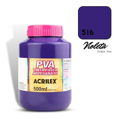 Tinta Pva Acrilex 500ml 516 Violeta