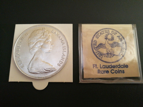 Moneda De Plata Bahama Islands 1966 Incluye Elizabeth Ii