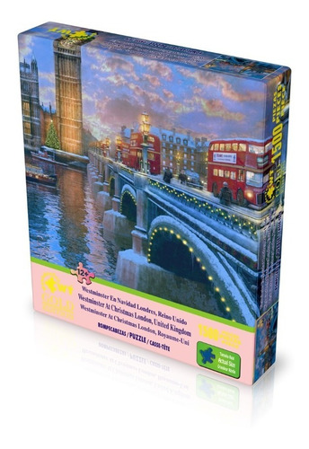 Rompecabezas Wuundentoy 1500 Pzs Westminster En Navidad Gold Edition