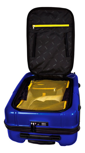 Maleta Rígida 20'' Skypeak Pearl Color Azul Con Candado Tsa Azul Liso
