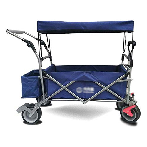 Carrito Plegable Para Jardín, Carro Resistente Con Dosel, Ca