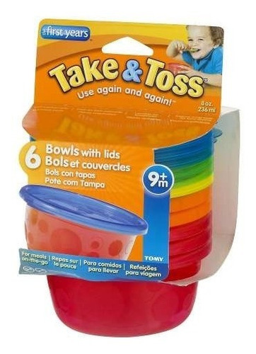 Bowls Con Tapa 6u The Firsth Years - Bebes Y Niños