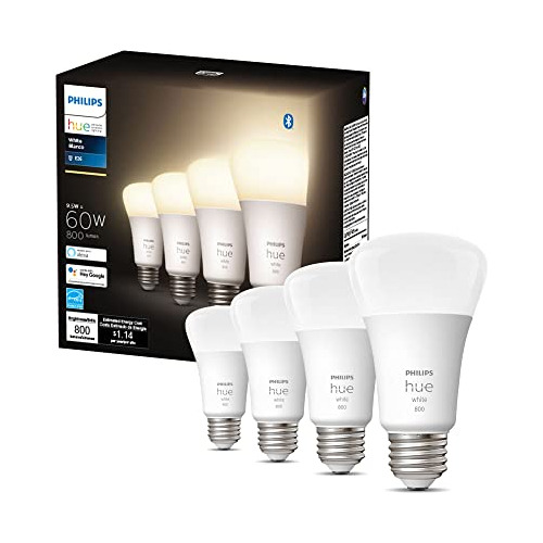 Bombilla Inteligente Led  Hue White A19, Compatible Con Blue