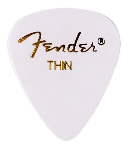 Uñeta Fender Thin Blanca