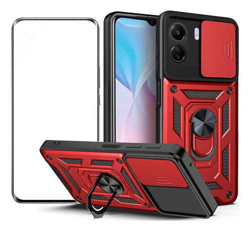 Funda Para Xiaomi Poco C65 Slide Con Membrana De Cristal