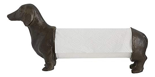 Soporte Para Toallas De Papel Dachshund, Bronce