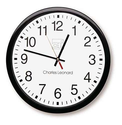Charles Leonard Reloj De Pared, 14 Pulgadas Thinline Cuarzo 