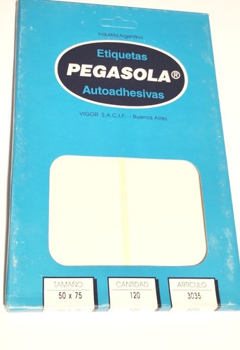 Etiqueta Autoadhesiva  Pegasola 3032 (22x88mm) 3 Cajas