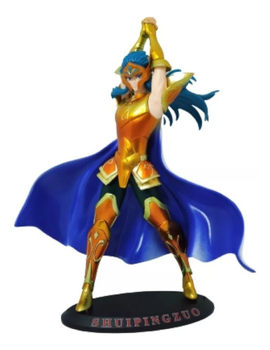 Figura De Caballeros Del Zodiaco Camus Acuario Gold Oro 21cm