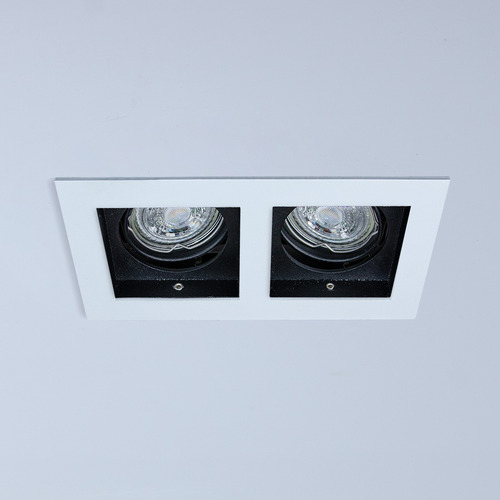 Downlight Cuadrado Zara Blanco P/2xgu10 (no Inc.)