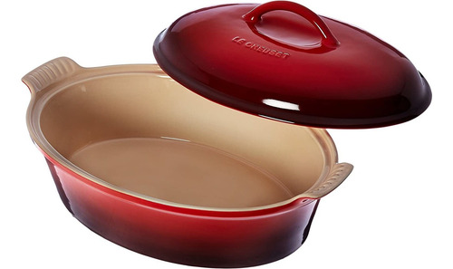 Caçarola Lecreuset, Com Tampa, Oval, Acabamento Esmaltado Aa