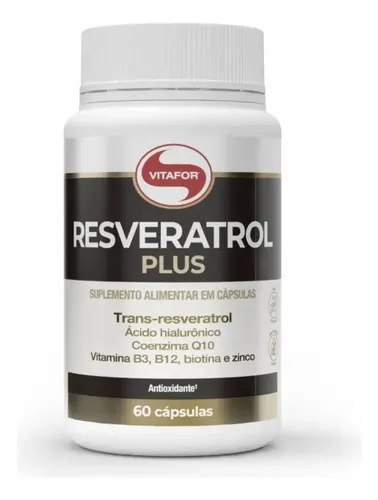 Vitafor Resveratrol Plus 60 Cápsulas Vitafor Sem Sabor