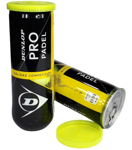 Pelota Padel Dunlop Pro X 5 Tubos  Perfomance - N D G