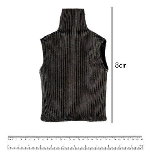 Colete De Boneca Masculina 1/12, Roupas De Boneca De Preto
