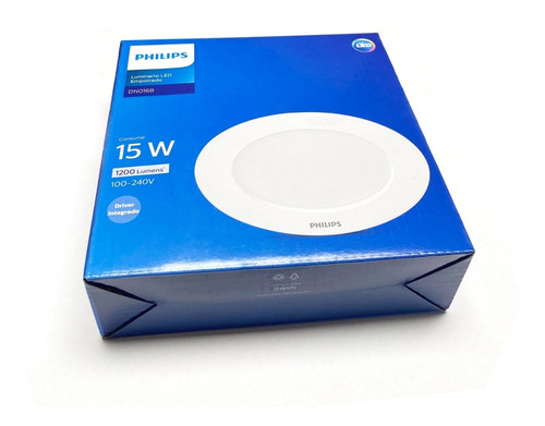 Plafón Downlight Led Empotrar 15w Atenuable Philips Luz Fría