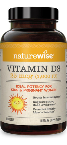 Vitamina D3 1000 Iu Naturewise 200 Softgel