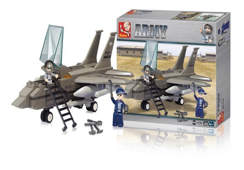 Blocos De Montar Air Force Jato De Combate 142 Peças Br907