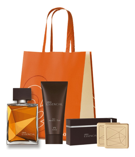 Presente Natura Essencial Colonia 100ml + Balm Pós Barba 75ml + 2 Sabonetes
