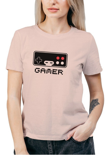 Polera Mujer Control Juego Gamer Nintendo Algodón Gme21