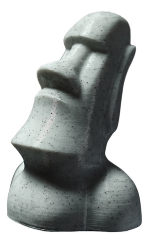 Moai Rano Raruku - Modelo De Colección- Réplica Color Mármol