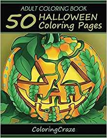 Adult Coloring Book 50 Halloween Coloring Pages (halloween C