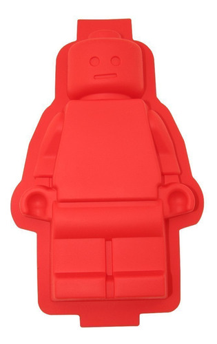 Molde Silicona Para Tarta 1 Figura Diseño Robot Color Rojo