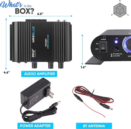 Amplificador De Audio Doméstico Inalámbrico Bluetooth Pyl...