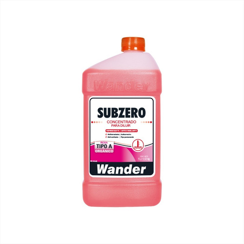 Refrigerante/anticongel. Concentrado Rosa Wander X 1lt