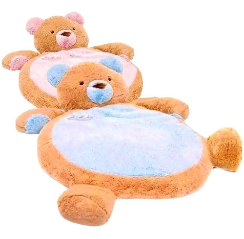 Tapete Infantil Pelúcia Bestever Urso Color Baby Azul E Rosa