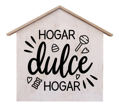 Imagen 1 de 2 de Casita Decorativa De Madera Vintage Hogar Dulce Hogar