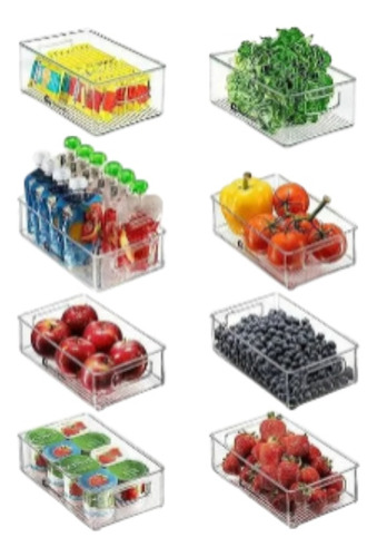 Organizador Para Refrigerador Contenedor Antideslizante 2 Pz