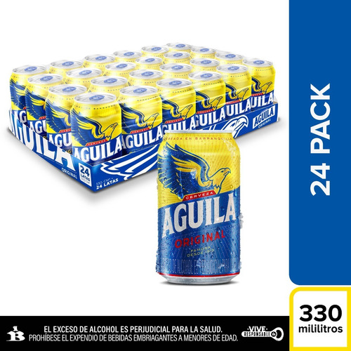 Cerveza  Águila  24 Und  330 Ml - mL a $8