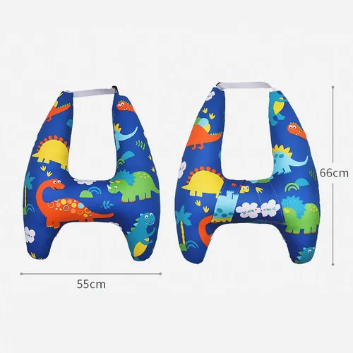 La Almohada De Viaje Para El Asiento Trasero Dinosaurio Azul