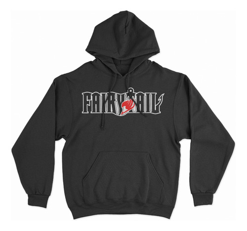 Buzo Hoodie Con Capucha Para Adulto De Logo Anime Fairy Tail