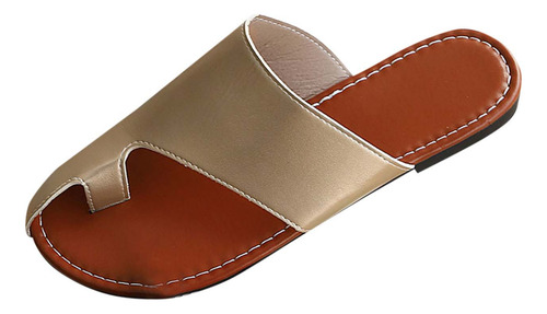 Sandalias Planas De Primavera Y Verano De Color Liso Para Mu