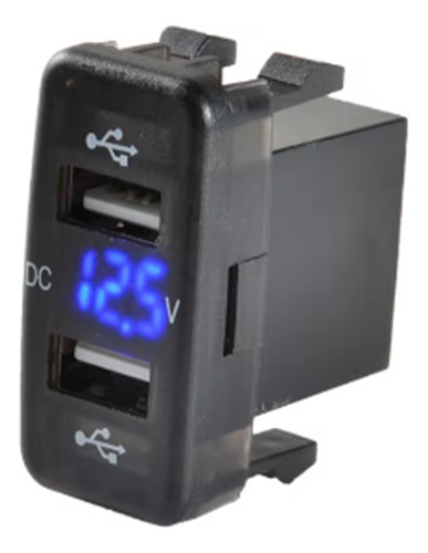 Cargador Usb Con Voltimetro Carga Rapida Auto Doble Puerto