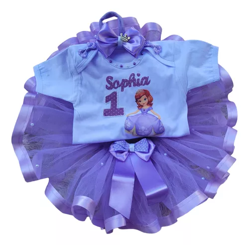 Vestido Infantil Lilás Tema Princesa Sofia Sophia Luxo Festa