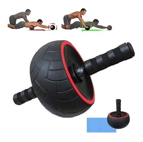 Imagen 2 de 4 de Rueda Entrenamiento Fitness Abdominal Incluye Mini Alfombra