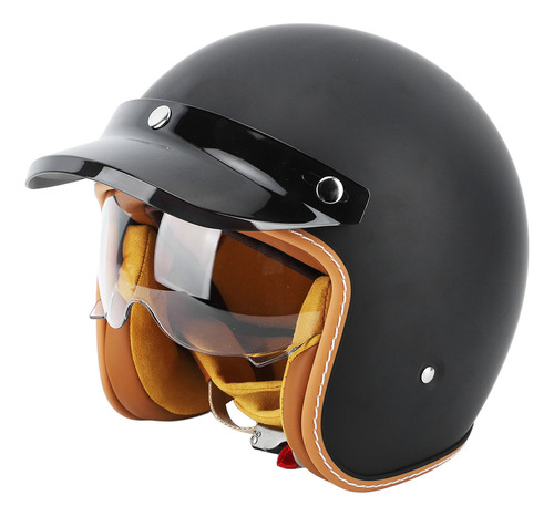 Cascos De Bicicleta Open Face Sun Shield, Estilo Retro, Mate