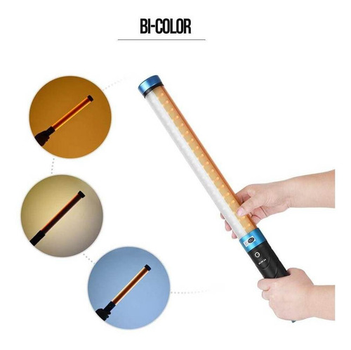 Bastão Led Nicefoto Tc-288 Rgb Wand Light Bi-color Fonte