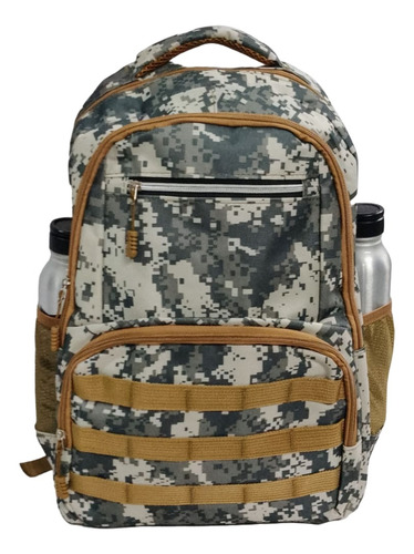 Mochila Camuflada Estilo Escolar 47x32x15 Reforzada Urbana