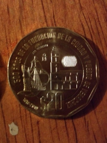 Moneda Conmemorativa Del Puerto De Veracruz 500 Años 