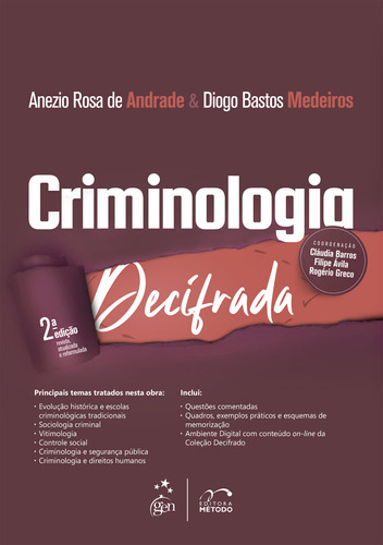 Coleção Decifrada - Criminologia, De Anezio Andrade. Editora Método, Capa Mole Em Português