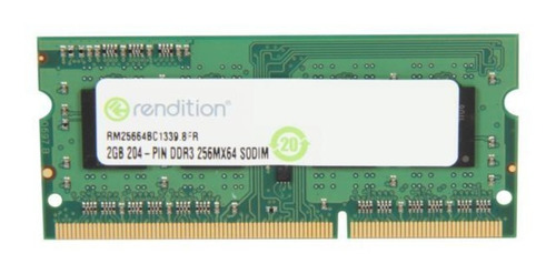 Imagen 1 de 3 de Memoria Ram Sodimm Ddr3 Rendition 1333mhz 2gb Lap