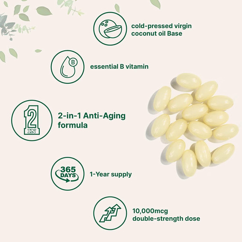 Imagen 4 de 7 de Biotin Biotina Plus Cabello Barba + Acido Hialuronico 365ct